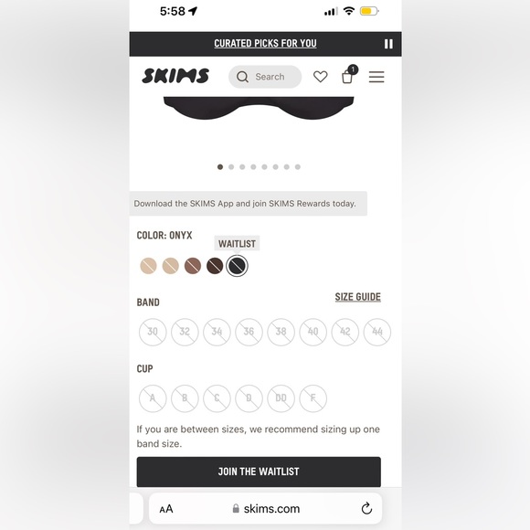 NWT Skims Ultimate Bra Nipple Push-up Bra Onyx Black 32B - Picture 8 of 12